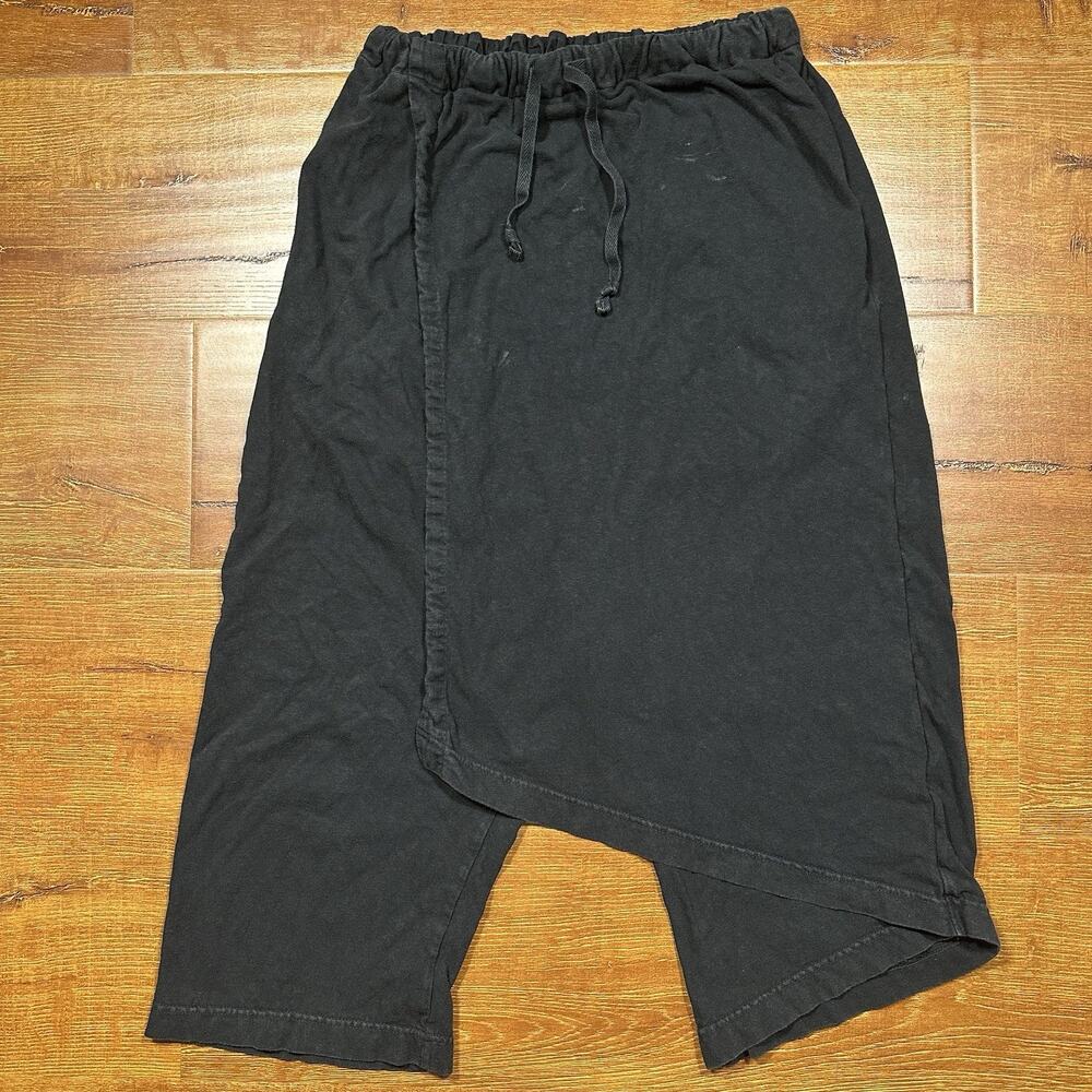 Vintage Kapital Hakama Sweatpants Men 1 S Black Drop Crotch Flap Pants Japan VTG
